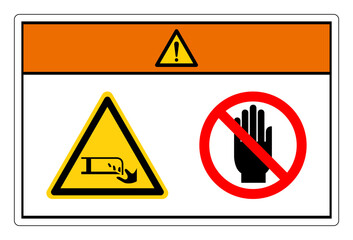 Warning Cutting Of Finger Hazard Do Not Touch Symbol Sign, Vector Illustration, Isolate On White Background Label. EPS10