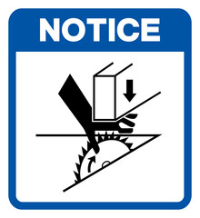 Notice Hand Crush Hazard Symbol Sign, Vector Illustration, Isolate On White Background Label .EPS10