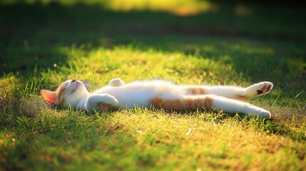 Sunbathing Whiskers: A High-Definition Feline Delight