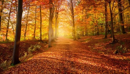 Fototapeta premium Walk Through Fall Colors