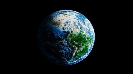 Fototapeta premium Earth Depicted with Pollution and Hopeful Recovery