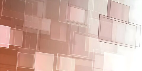 An abstract background featuring a layered composition of translucent rectangles in soft beige and light brown hues, creating a modern and minimalistic aesthetic.