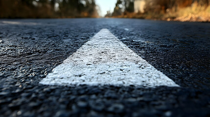 White Arrow on Asphalt Road Photo