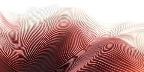 An abstract wave pattern featuring flowing lines in shades of soft pink and coral, creating a sense of movement and fluidity against a light background.