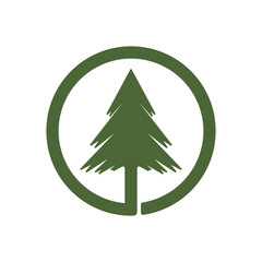 Pine Tree Logo Template Icon