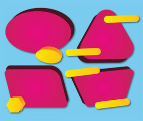 purple promotion sale template set vector illustration