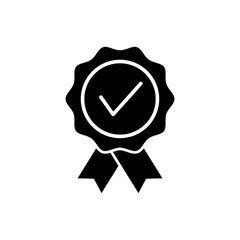 Guarantee recommended vector icon.vector simple flat black trendy style illustration for web and app..eps