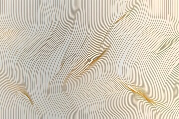 Abstract design featuring elegant, flowing golden lines on a soft, neutral background, creating a sense of movement and sophistication in the composition.