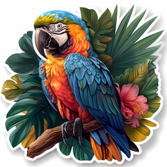 blue and yellow macaw