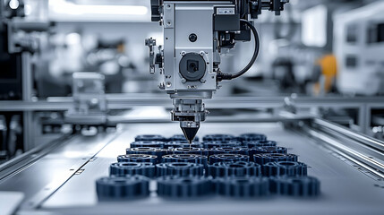 3D Printer Manufacturing Process, Close-up of a 3D Printed Object