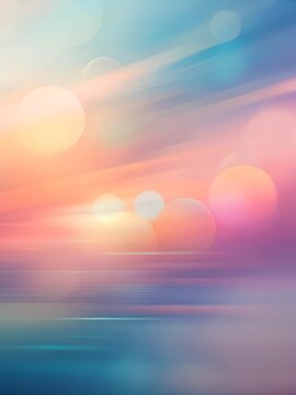 Abstract background with soft pastel colors and bokeh.