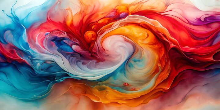 Abstract swirl of vibrant colors.
