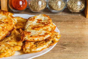 Fresh fried chicken chops for a healthy meal