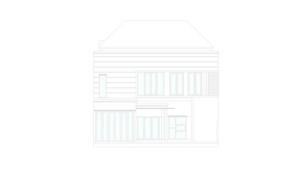 front view of 2-story cad house