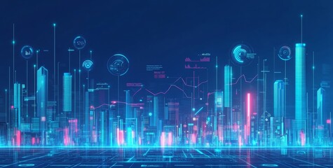 Fototapeta premium abstract blue background