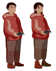 ドローンを操作する男女