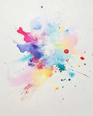 Obraz premium Colorful Abstract Cloud of Pastel Paint Splashes