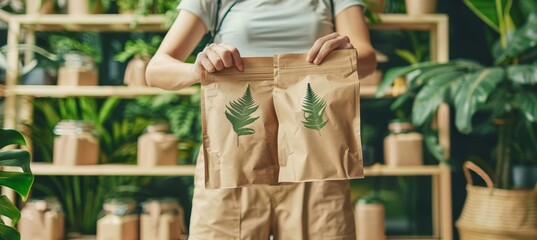 Customer unveils unique personalized item wrapped in sustainable eco friendly packaging