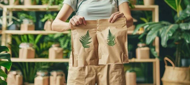 Customer unveils unique personalized item wrapped in sustainable eco friendly packaging