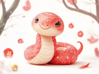Obraz premium new year snake