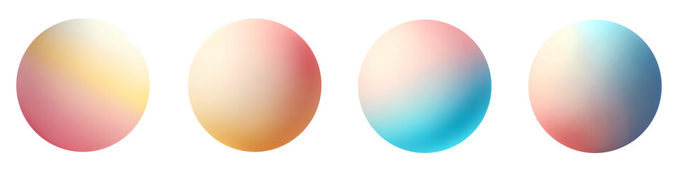ピンクブルーとピンクイエローのパステルグラデーション球体　球体 グラデーション ピンク ブルー 柔らかい パステル 調和 光沢 淡い 色彩 優雅 シンプル モダン 立体感 シームレス デザイン トランジション ブレンド フェミニン エレガント