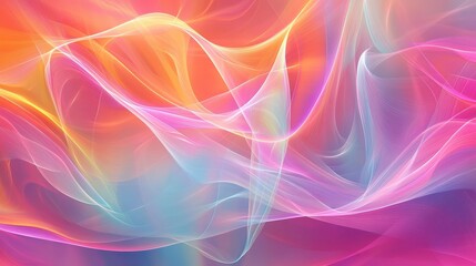 Obraz premium Translucent Wave of Colors - Abstract Background with Soft Ripples and Spectrum of Ideas
