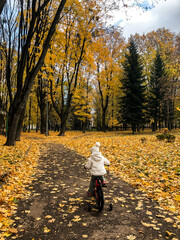 Fototapeta premium child riding a bike