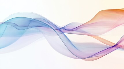 Naklejka premium Fluid Wave Pattern on Transparent Abstract Background - Innovative Color Layers in Motion