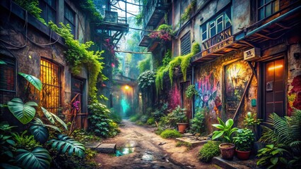 Fototapeta premium Urban Exploration Voyage: Editable Text Style Effect for Creative Graphics and Design
