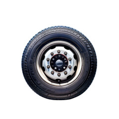 Car tire on a white isolated background.
