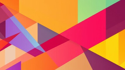 Obraz premium Abstract geometric background with vibrant color blocks and sharp lines, wallpaper, blocks