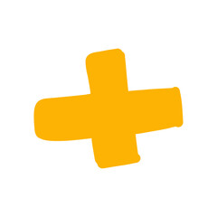 Plus icon. Cross simple vector illustration isolated on transparent background 