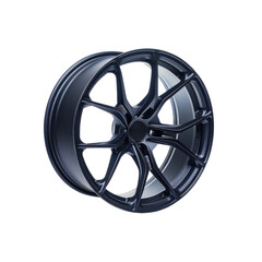 Sporty alloy wheel, white isolated background