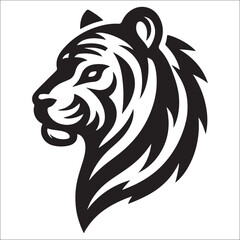 tiger logo vector, Roaring tiger logo design vector illustration, Simple Design of Silhouette of Tiger Walking Vector, Vector tiger head, face for retro logos, emblems, badges