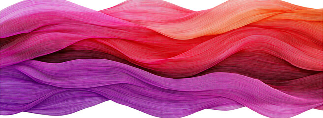 A stunning and colorful abstract image featuring flowing waves in various vibrant shades, forming a gradient resembling hair texture for artistic appeal.