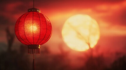 Obraz premium chinese lantern on the roof