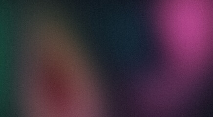 Abstract dark pink purple blue green orange colour grainy gradient backdrop design. Soft noisy color flow shaped gradient texture. Vibrant colors flow, website header design, poster, banner