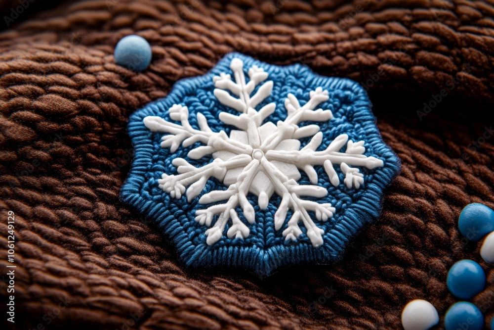 Poster minimalist line art of a snowflake with simple details, capturing the clean, delicate beauty of snow