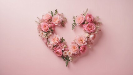 heart of pink roses