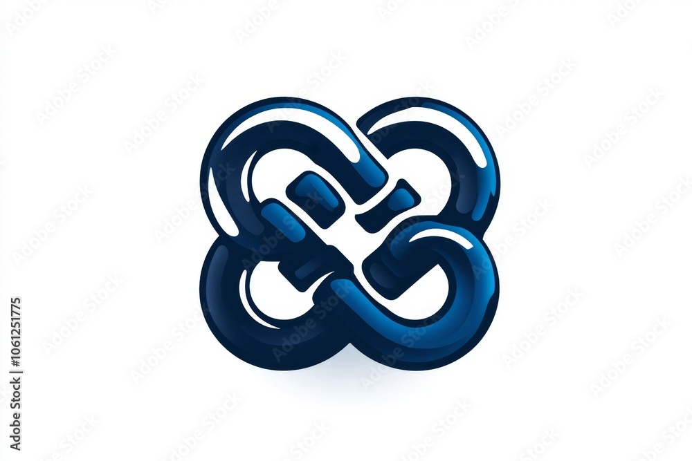 Poster Simple icon of a pair of handcuffs with open loops, capturing the accessible, organized style of minimalist design, symbolizing clarity and containment
