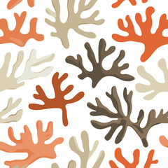 Obraz premium Whimsical Coral Pattern with Earthy Tones