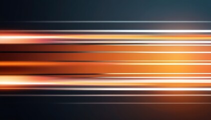 Vibrant Light Stripes with Gradient Blur on Dark Orange and Black Background
