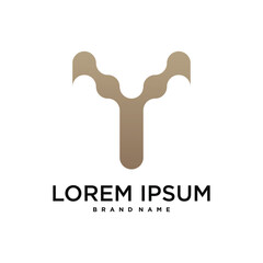 Initial letter Y logo, abstract concept design. Premium Vector