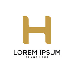 Initial letter H logo, abstract concept design. Premium Vector