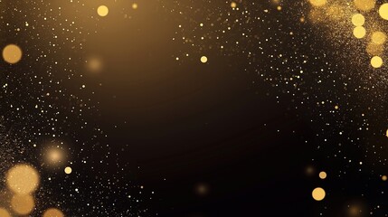 Golden christmas particles and sprinkles for a holiday celebration like christmas or new year.