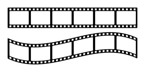Film strip line icon simple design
