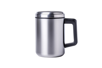 Stainless Steel Travel Mug with Lid and Handle