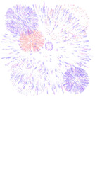 Fireworks background. abstract shining glowing fireworks show. Isolated transparent background.