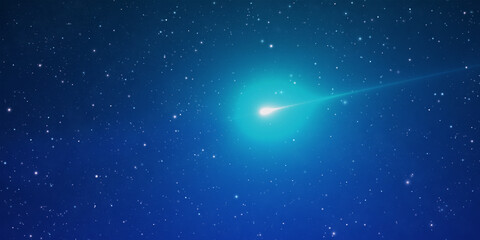 a shooting star, stars in outer space © ikonacolor