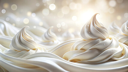 soft white ice cram blurred background